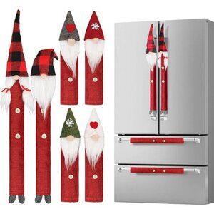 Christmas Refrigerator Handle Covers Set of 8, Swedish Tomte Kitchen Appliance